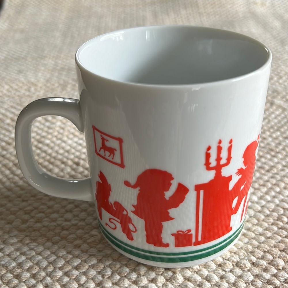 Christmas 1984 Vintage Avon Mug Elves